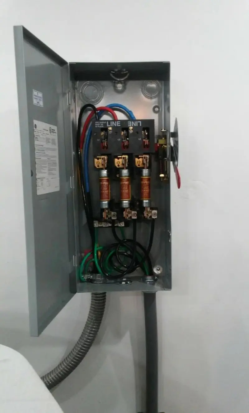 Three-phase disconnect switch installed for Electrical Wiring & Rewiring in Abingdon